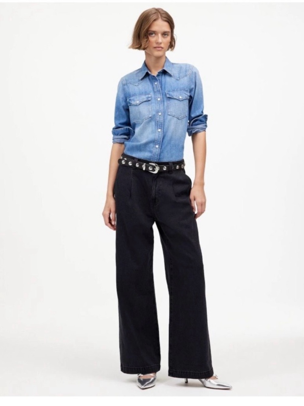 Madewell The Harlow Wide Leg Jean - Black